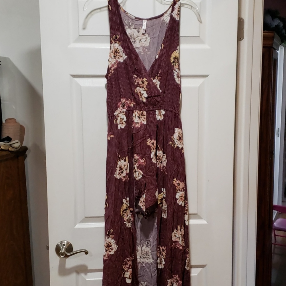 Romper with a train